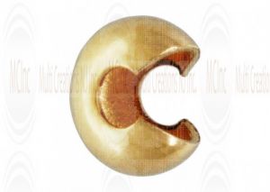 14COP3Y : 14 K Yellow Gold Plain Crimp Cover : 3 mm