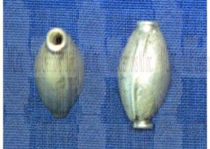 B988 : Bali Silver Beads : Rice Shape Beads : 15x6 mm / 8" Strand (Available in 2 Finishes)