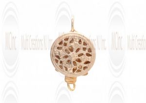 BCRF11 : GF Filigree Box Clasps for 1 Strand - Round - 9 mm
