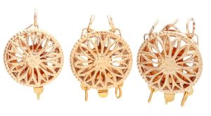 BCRF : Gold Filled Filigree Box Clasps  - Round - 12.5 mm