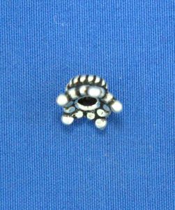 C118 : Bali Silver Bead Caps : 5 mm (Available in 2 Finishes)