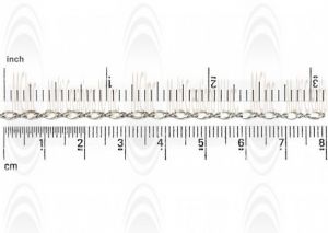 Anchor Chain : 3.6x2.4 mm Flat Oval with Figure-8 Link (Mirror Finish)