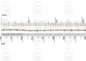 Satellite Chain : 1.2 mm Cable Chain with 1.5 mm Cube Beads 4.5 mm apart