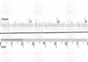 Two Tone Satellite Chain : 1 mm oxidized Curb Chain with 1.8 mm Bright Round Balls 14 mm apart