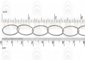Diamond Cut Oval Cable Chain : 16.8x10.6 mm 