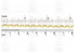 CHFHF4 : GF Heart Shape Flat Cable Chain : 4 mm 