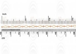 CHFKET1153 : GF Link Chain : Textured Eye Shape 11.2x7.2 mm