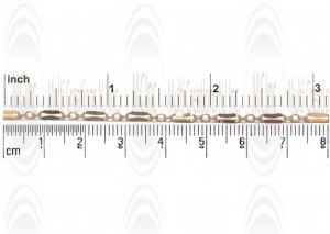 CHFKQF623 : GF Paper Clip Link Chain : 6x2 mm with Links (Mirror Finish)