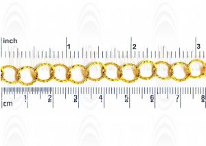 CHFNFT7 : GF Flat Round Hammered Cable Chain : 7 mm (Temporarily Out of Stock : Please Check Back Later)