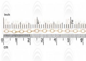 CHFO42 : GF Oval Cable Chain : 4.1x2.6 mm