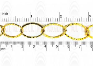 CHFOFT2114 : GF Textured Flat Oval Cable Chain : 21x14.2 mm