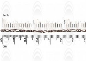 Oxidized Figaro Chain : 5.85 mm