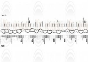 Heart Shape Flat Cable Chain : 5.1 mm 