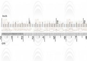 Eye Shape Flat Link Chain : 4.6x2.5 mm with 3 links of  2 mm