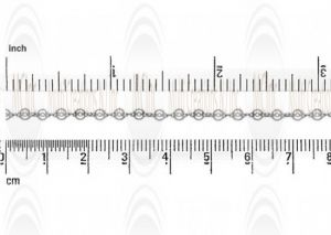 Flat Filigree Coin Link Chain : 4 mm with 2 mm Links