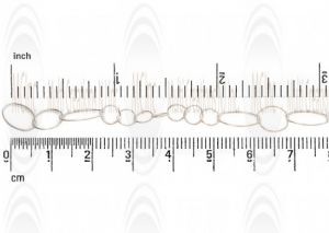 Oval Link Chain : 13.3x8 mm with 9.5 and 7.6 mm Round Links