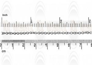 Oxidized Round Cable Chain : 2.2 mm