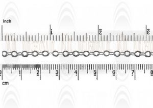 Oxidized Round Flat Textured Cable Chain : 3.8 mm