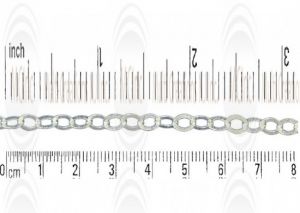 Round Flat Textured Cable Chain : 5.5 mm