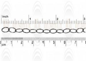 Oxidized Oval Cable Chain : 8x6 mm 