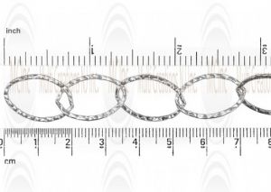 Textured Flat Oval Cable Chain : 21x14.2 mm 