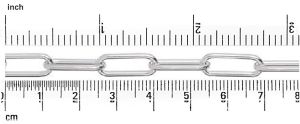 Paper Clip Chain : 15x4 mm 