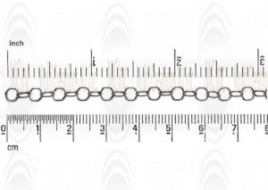 Oxidized Hexagonal Cable Chain : 5.6 mm