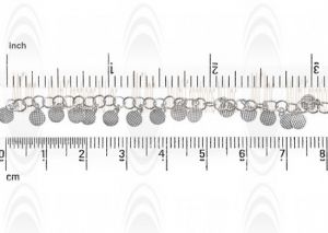 Coin Chain : 4 mm hanging Coin Charms on 3.5 mm Cable Chain