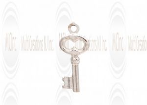 CM271 : Sterling Silver Key Charm - 19 mm