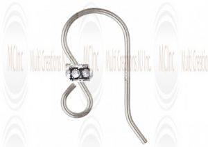 EWB : Sterling Silver Ear Wires with Bali Bead - 25 mm