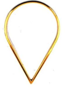 Gold Filled Links : Pear Shape Plain 43x27 mm