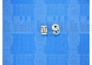 P176 : Bali Silver Tube Spacers : 6x4 mm / 8" Strand (Oxidized)