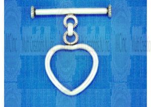 T356 :  Heart Shape Toggle & Bar : 33 mm