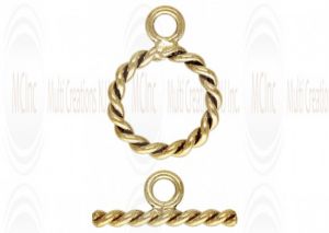 TF104 : GF Toggle Clasps - Twisted - 10 mm