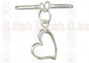 TL105 :  Heart Shape Toggle & Bar : 15 mm